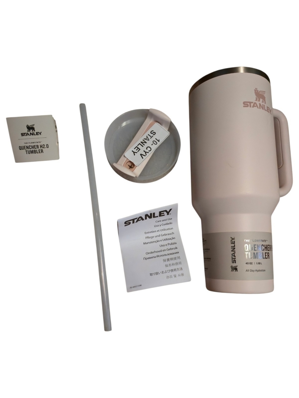 Stanley Quencher H2.0 Tumbler 40oz - Rose Quartz